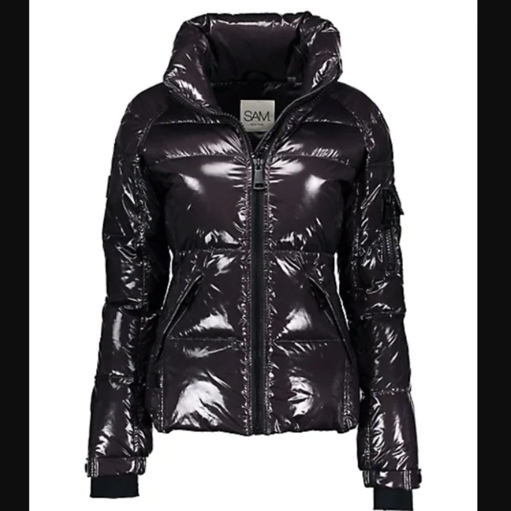 Sam. Freestyle Down Puffer Jacket, COLOR- Smoke, SIZE- XS